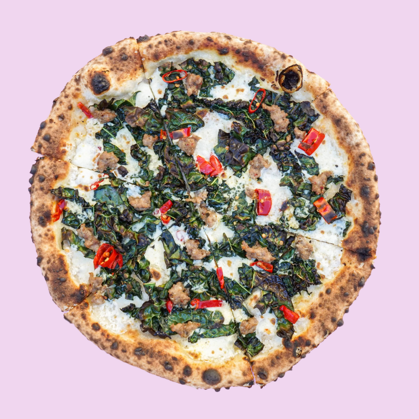Bettina's Kale Sausage Pizza