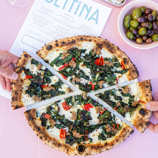 Bettina's Kale Sausage Pizza